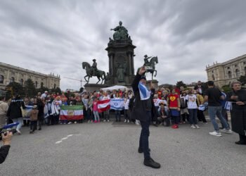 Cientos de personas protestan en Viena contra la participación de Israel en Eurovisión