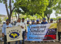 Coalición Sindical se concentró en la plaza Bombón para exigir aumento salarial