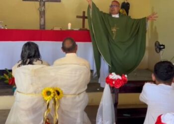Celebran primer matrimonio indígena en la Diócesis de El Tigre (+Fotos)