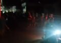 La gente salió a protestar por la situación de la electricidad en Yaguaraparo