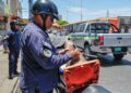 Funcionarios de PoliMariño aplican acciones para garantizar el libre tránsito en el casco central de Porlamar