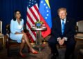 Donald Trump y Delcy Rodríguez se reunieron por primera vez en Nueva York