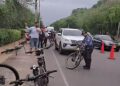 Según se conoció, los ciclistas tenían pocos minutos de haber cruzado frontera