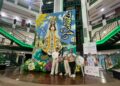 Artistas recrearon la imagen de la Virgen del Valle con más de 15 mil globos en Barcelona