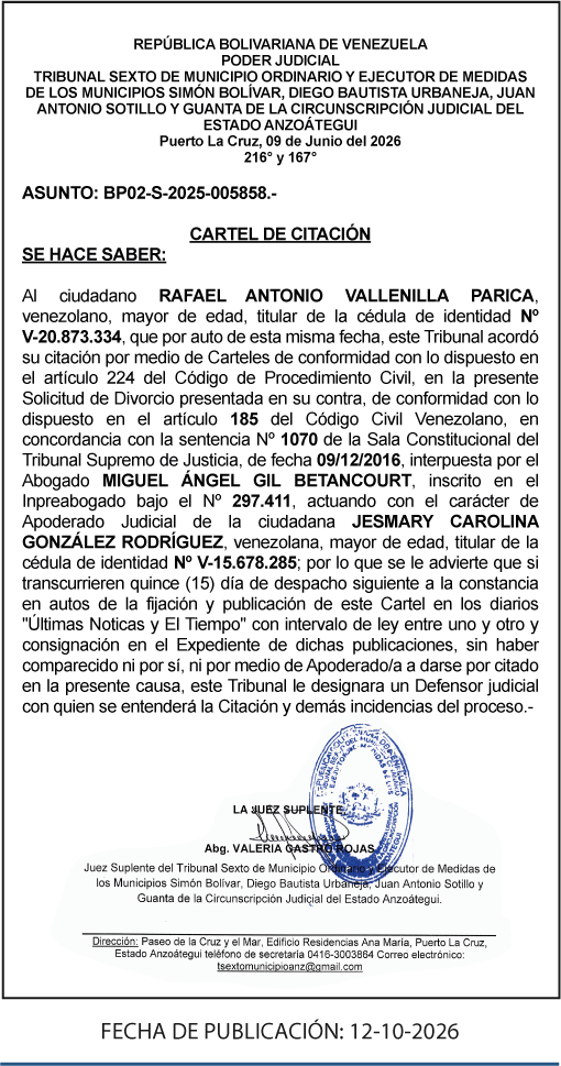 Carteles 12/10/26