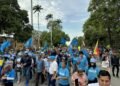 Opositores marcharon en Barcelona en respaldo a María Corina Machado