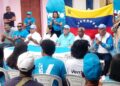 Omar González Moreno junto a dirigentes de Vente Venezuela en la zona centro de Anzoátegui