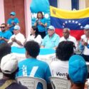Omar González Moreno junto a dirigentes de Vente Venezuela en la zona centro de Anzoátegui