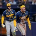 El doblete más dulce de Chourio, Senzatela, Contreras y Corredor: campeones con Venezuela y reyes de la MLB (+Fotos)