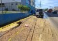 Rotura de tubería de aguas blancas anegó por unos minutos un tramo de la Av. Intercomunal (+Fotos)